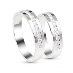 Nhẫn cặp đá kim cương nhân tạo - NKC01