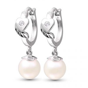 Bông ngọc trai tự nhiên bạc Ý  - BT06