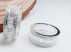 Nhẫn nữ đá kim cương nhân tạo - NKC02