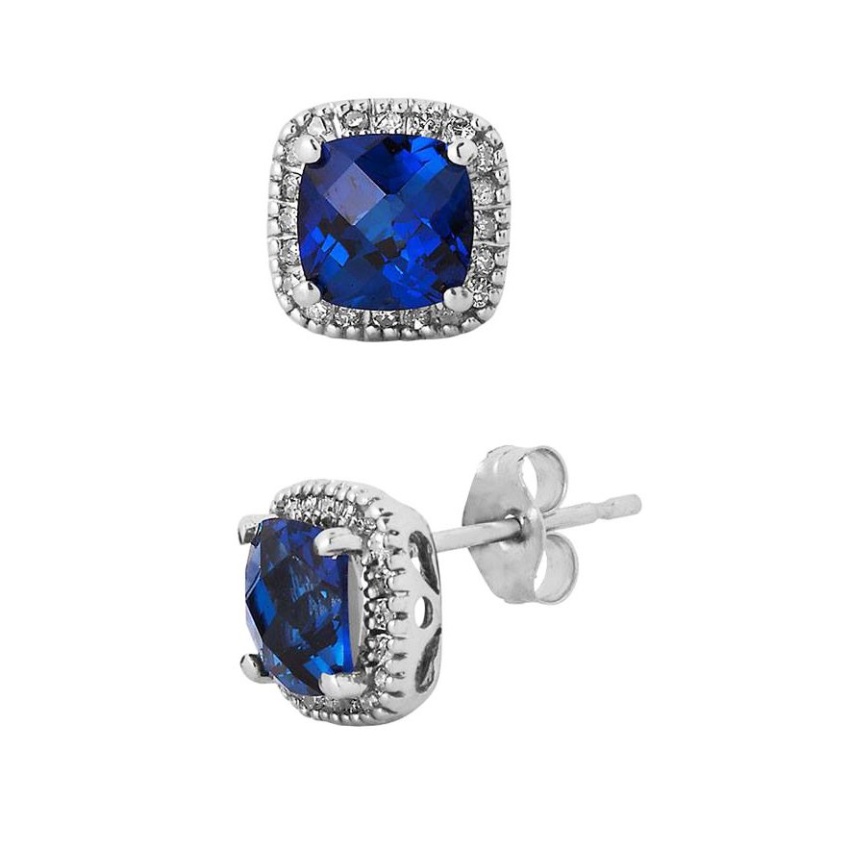 Bông tai nữ đá thạch anh - BT08