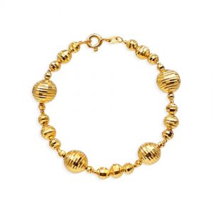 Lắc tay bạc ý mạ vàng 14k - LT03