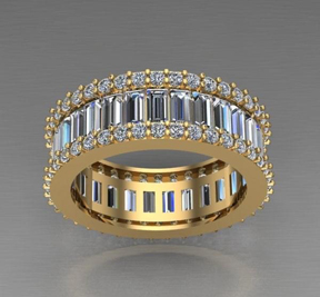 Nhẫn nữ đá kim cương nhân tạo mạ vàng 18k - NNU01